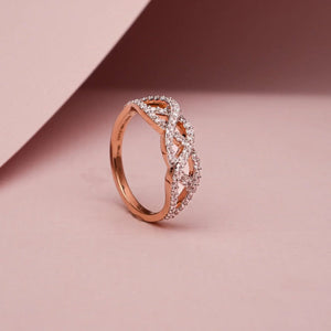 Endless Twist Pavé Band Ring