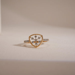 Gleaming Drop-Shaped Diamond Band