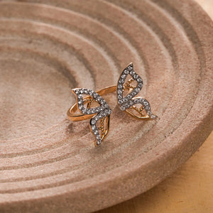 Butterfly Wings Open Diamond Ring