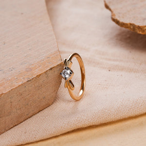 Whispered Vow Solitaire Gold Ring