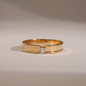 Modern Matte Mens Diamond Ring