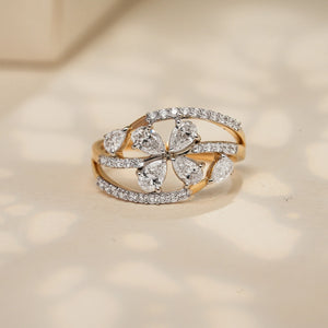 Regal Bloom Dome Diamond Ring