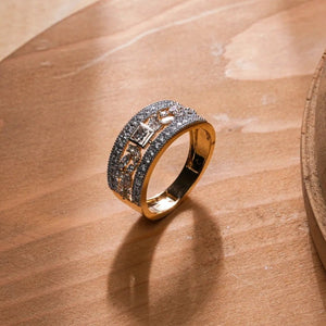 Multi-Band Diamond Statement Cocktail Ring