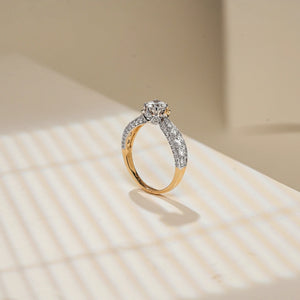 Crowned Radiance Diamond Engagement Ring