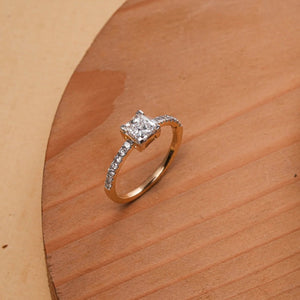 Regal Princess Halo Diamond Ring