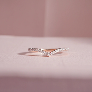 Love Curve Diamond Gold Ring