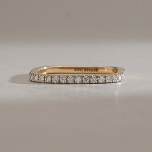 Modern Geometric Diamond Gold Ring