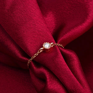 Petite Garland Diamond Chain Ring