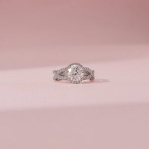 Timeless Sculpted Pave Diamond Ring