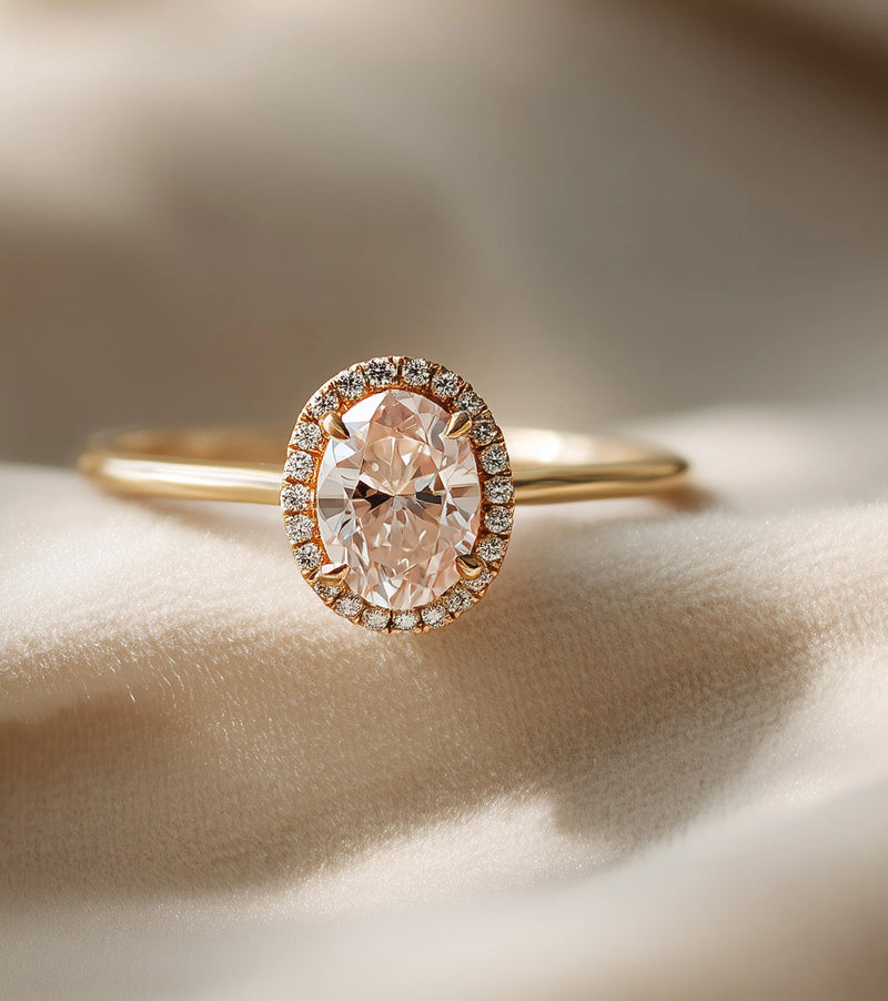 Champagne Lab Grown Diamond Engagement Rings