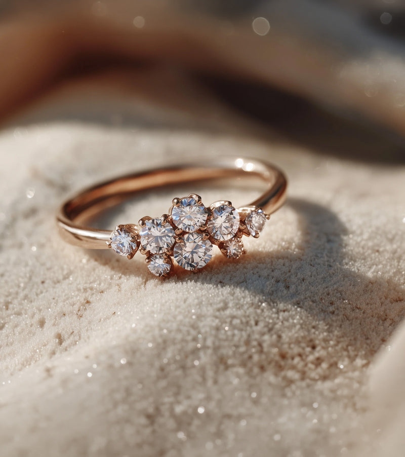 Cluster Lab Grown Diamond Engagement Rings