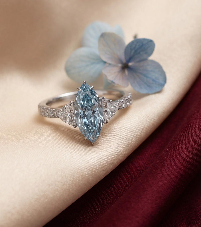 Coloured Lab Grown Diamond Engagement Rings
