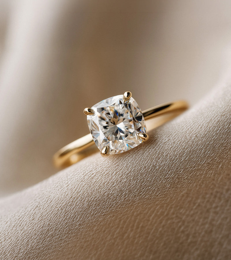 Cushion Cut Lab Grown Diamond Engagement rings
