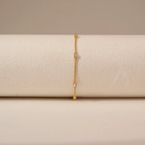 Delicate Station Diamond Chain Bracelet