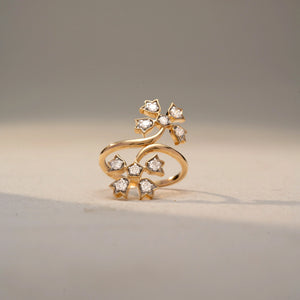 Luxury Pear Sparkle Charm Ring