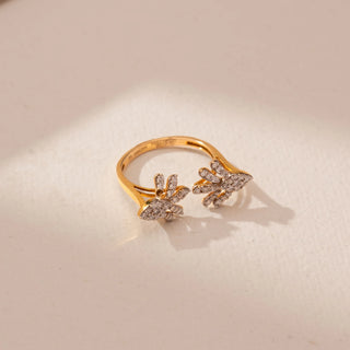 Whispering Leaves Eternal Diamond Ring