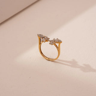 Whispering Leaves Eternal Diamond Ring