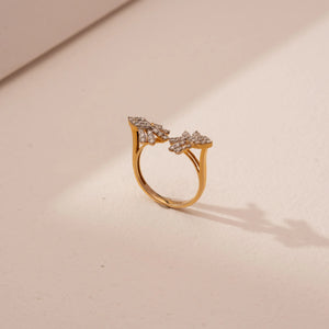 Whispering Leaves Eternal Diamond Ring