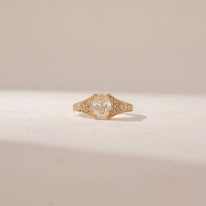 Oval Intricate Pavé Diamond Ring