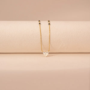Radiant Heart Shaped Diamond Mangalsutra