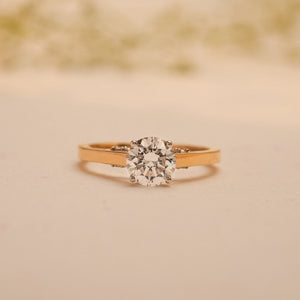Golden Vow Solitaire Diamond Ring
