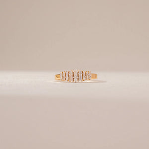 Sleek Baguette Cluster Diamond Ring