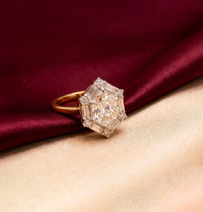 Duchess Cut Lab Grown Diamond Engagement Ring