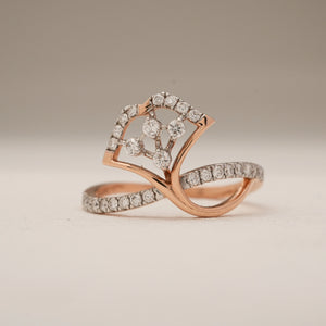 Suspended Charm Diamond Ring