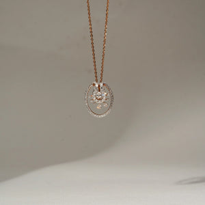 Luxury Lotus Circle Diamond Pendant