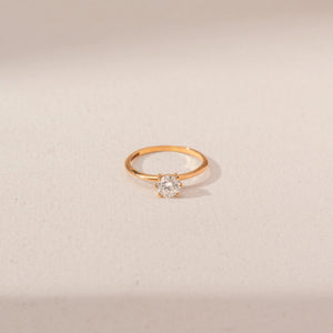 Serene Round Solitaire Diamond Ring