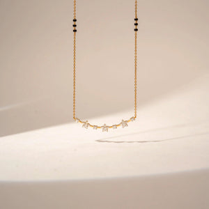 Multiple Blossom Gold Diamond Mangalsutra