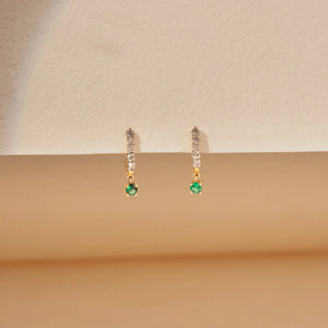 Lush Green Glow Diamond Earring