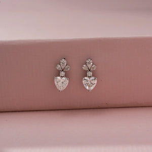 Luxury Heart Diamond Drop Earring