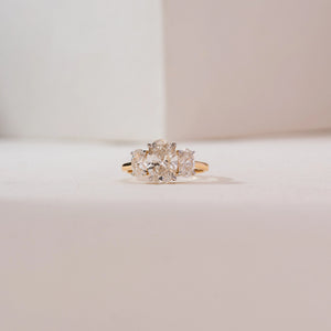 Triple Oval Solitaire Diamond Ring