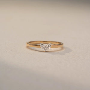 Ethereal Diamond Whisper Charm Ring