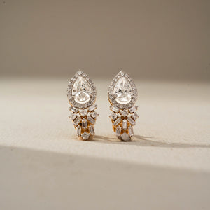 Elegant Pear Diamond Drop Earring