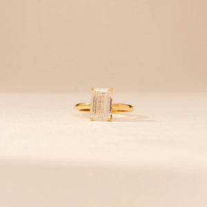 Dazzling Emerald Diamond Solitaire Ring