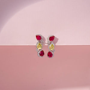 Vibrant Petal Grace Diamond Earring