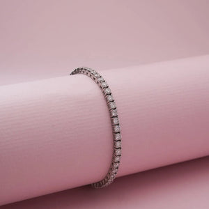 Classic Silver Tennis Diamond Bracelet