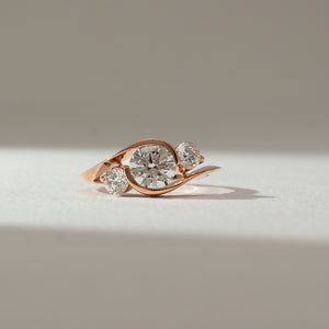 Elegant Twist Trio Diamond Ring