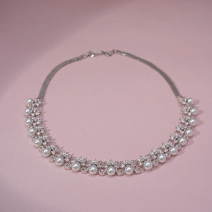 Celestial Pearl Bloom Diamond Necklace