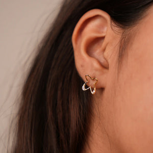 Butterfly Wings Diamond Stud Earrings