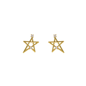 Shooting Star Diamond Stud Earrings