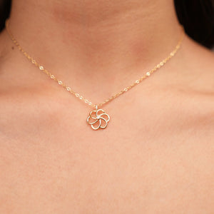 Gleaming Flower Charm Diamond Pendant