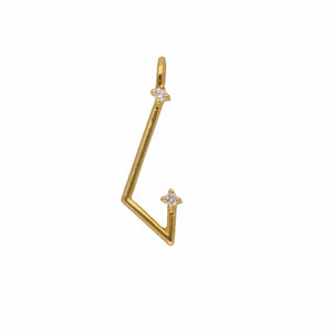 Abstract Charm Diamond Pendant