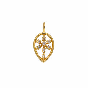 Glittering Foliage Diamond Pendant