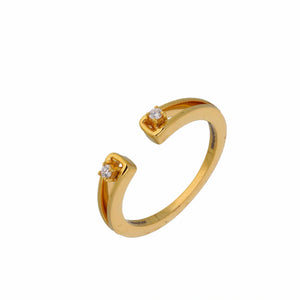 Blooming Ends Gold Diamond Ring