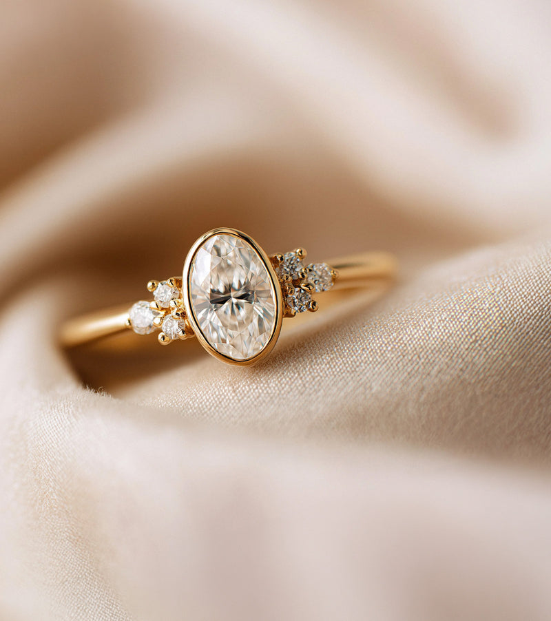 Flush Set Lab Grown Diamond Engagement Rings