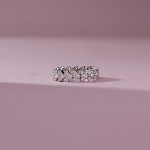 Romantic Heart Cluster diamond Ring