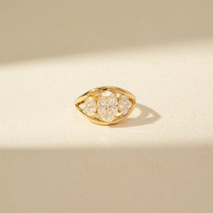 Dazzling Oval Cluster Diamond Ring